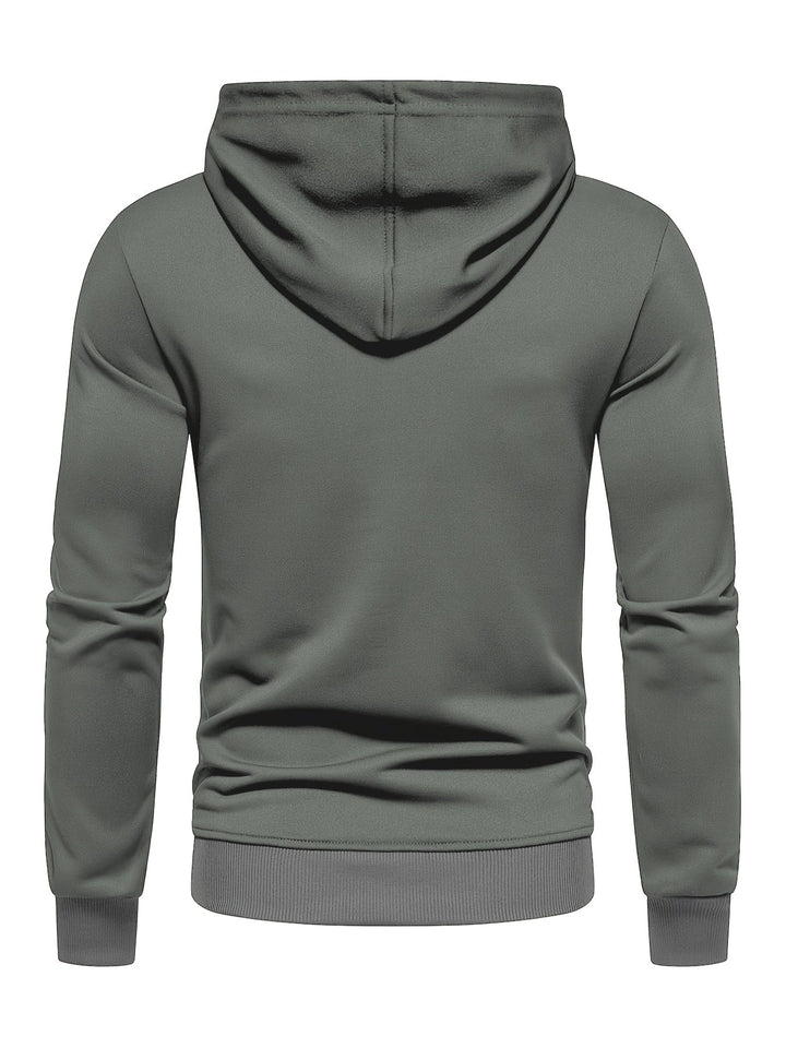 Men's Solid Drawstring Hoodie