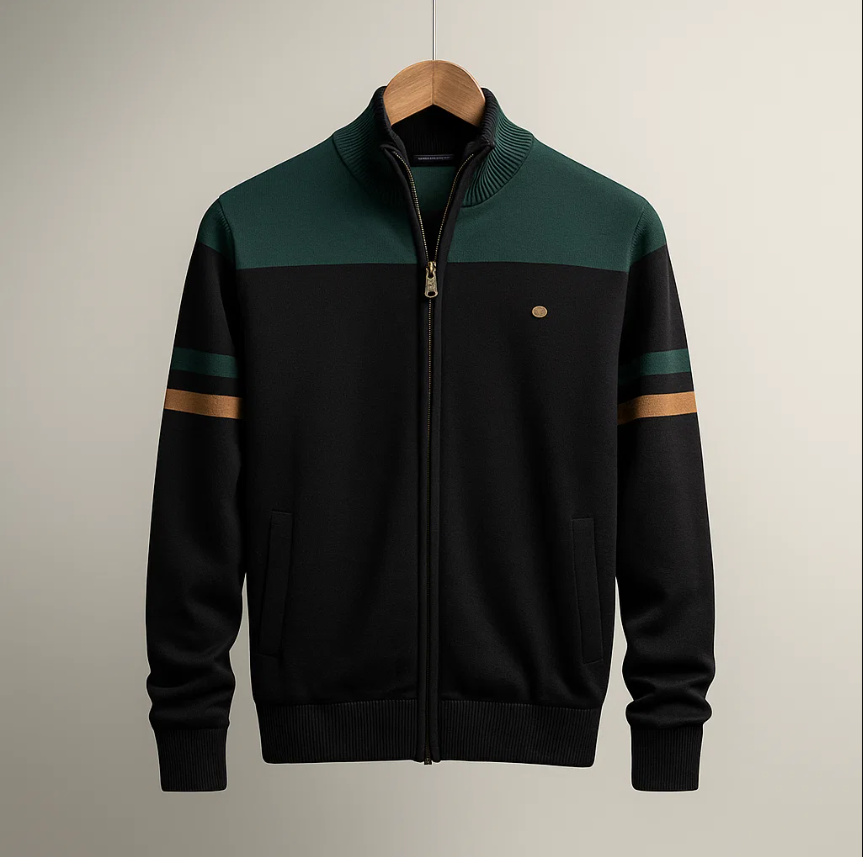 Men's Colorblock Hoodie with Zip