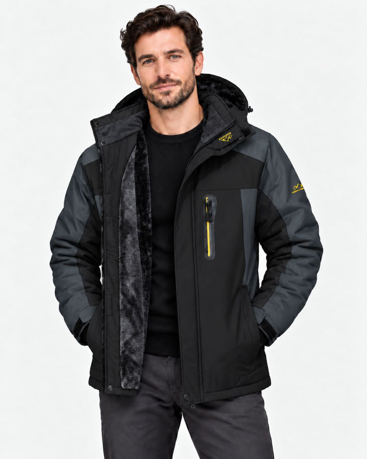Men's Plush Lined Hooded Jacket
