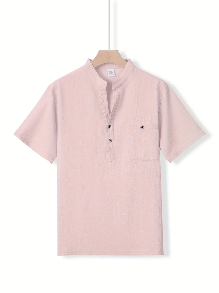 Men's Henley Cotton Shirt