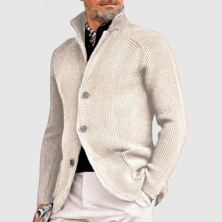 Men's Stand Collar Knit Cardigan