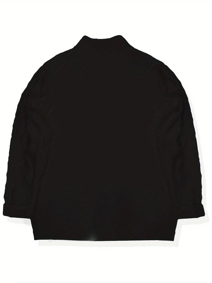 Men's Cable Knit Half Zip Sweater
