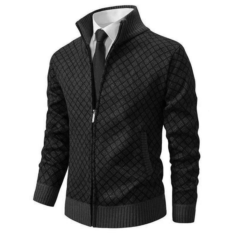 Men's Waffle Zip Cardigan