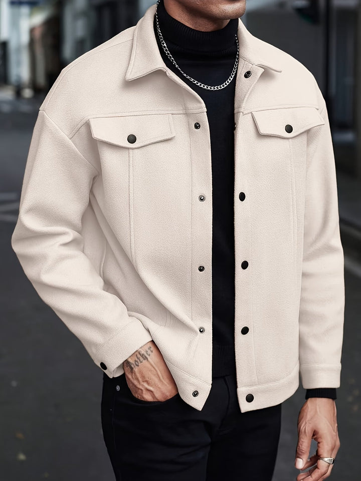 Men's Lapel Polyester Jacket