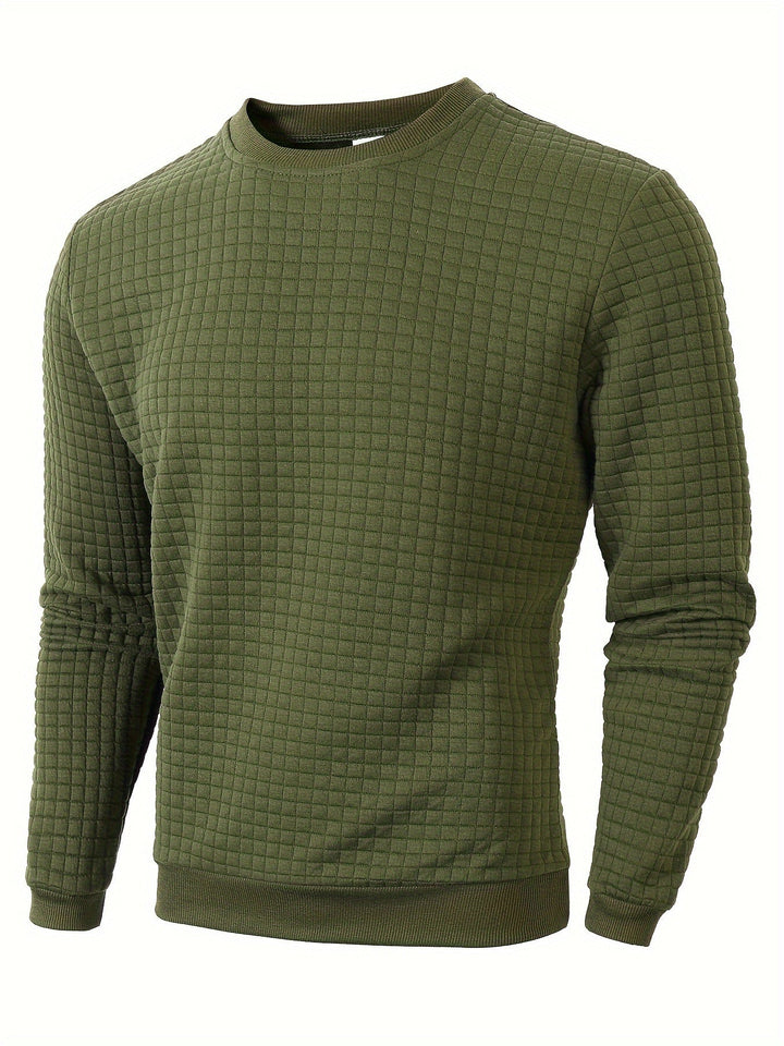 Men's Plaid Crew Neck Sweatshirt