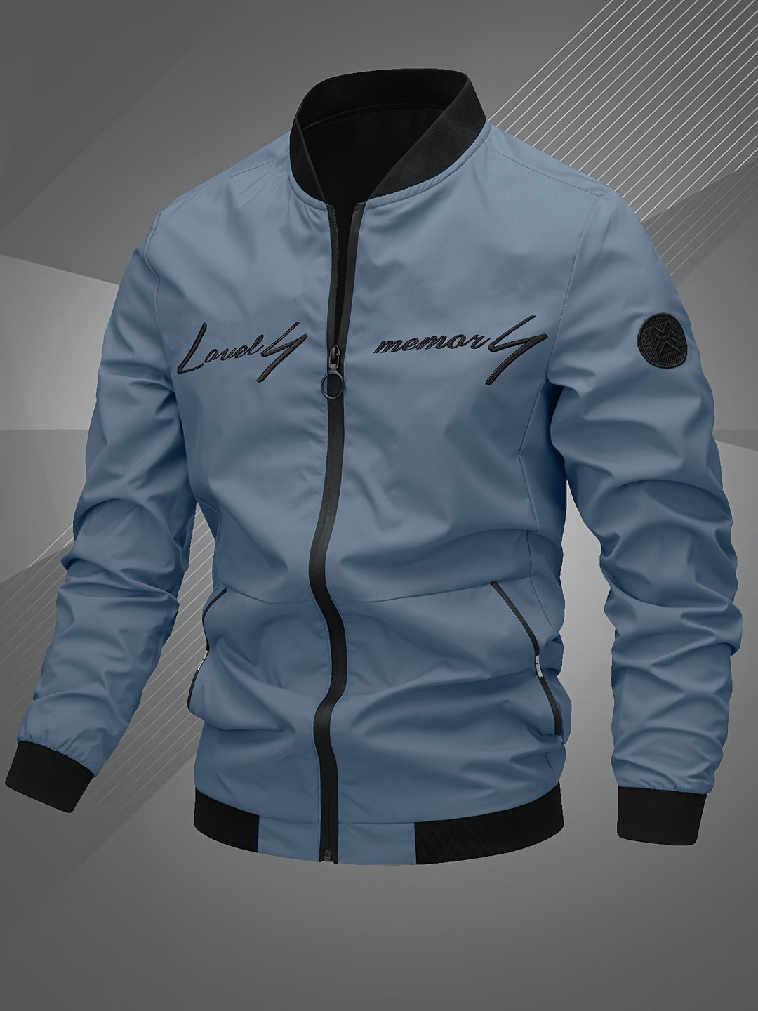 Men's Embroidered Baseball Jacket