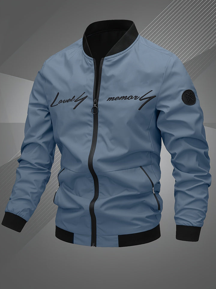 Men's Embroidered Baseball Jacket