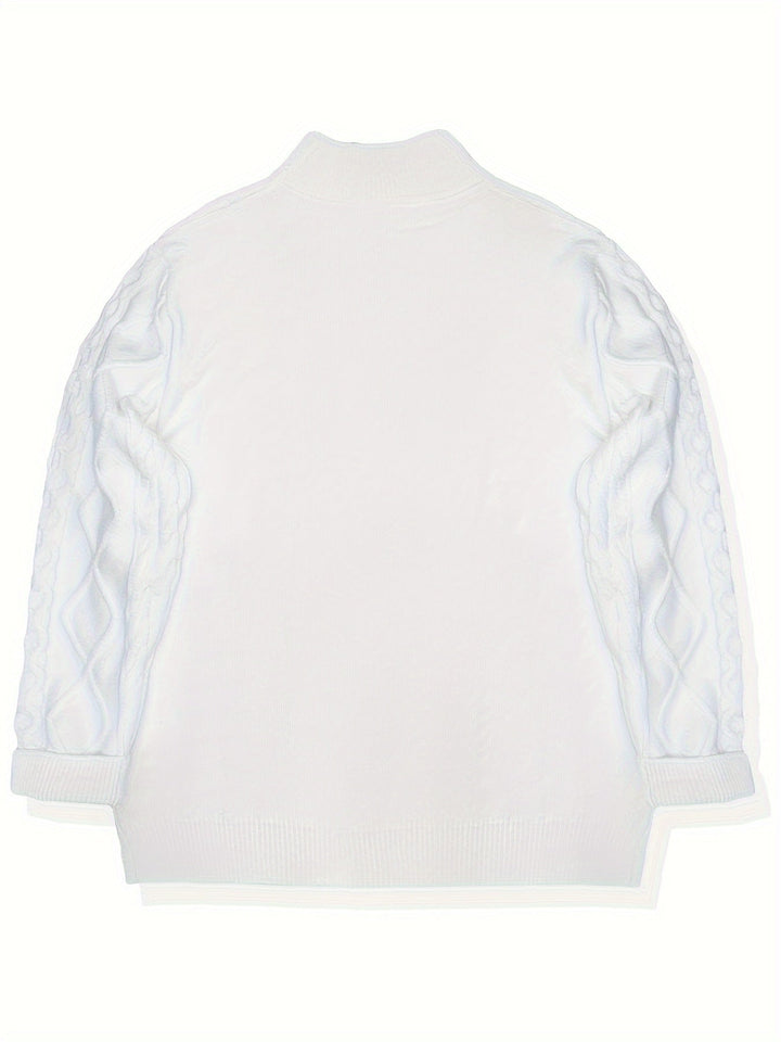 Men's Cable Knit Half Zip Sweater