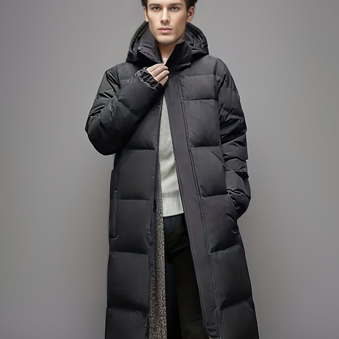 Men's Long Hooded PUffer Coat