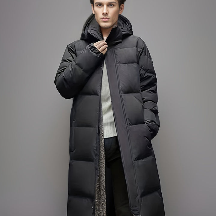 Men's Long Hooded PUffer Coat