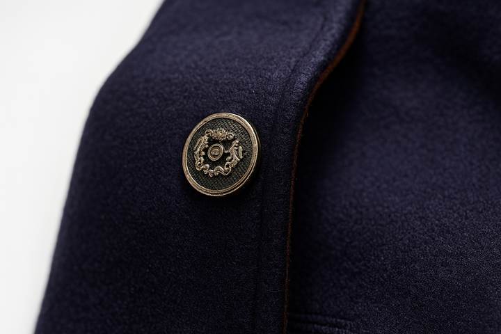 Men's Colorblock Wool Overcoat