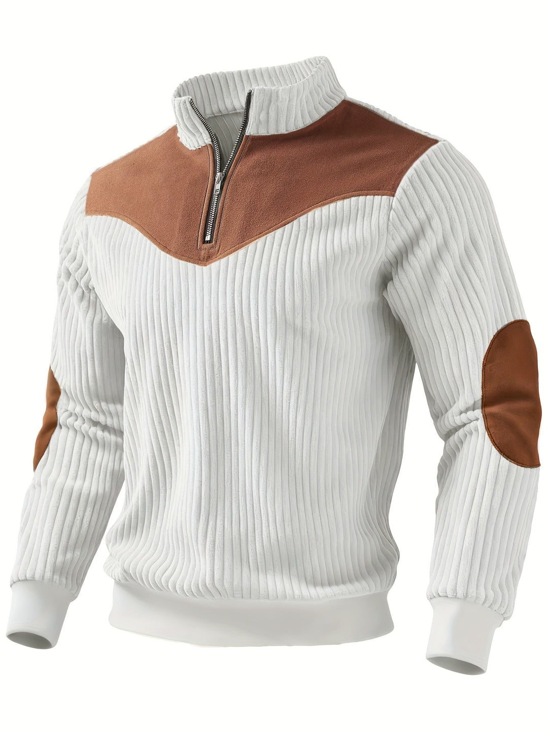 Men's Ribbed Half Zip Sweatshirt