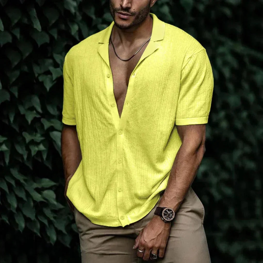 Men's Linen Knit Shirt