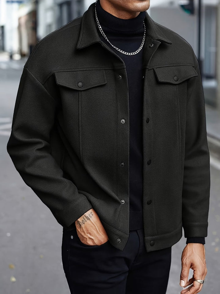 Men's Lapel Polyester Jacket
