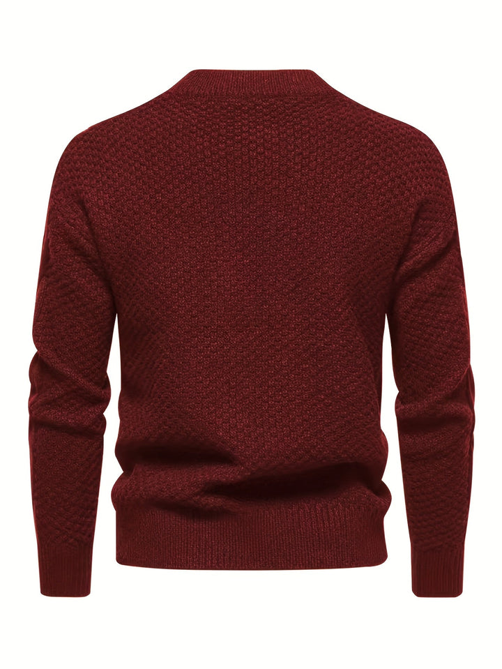 Men's Cable Knit Crew Neck Sweater