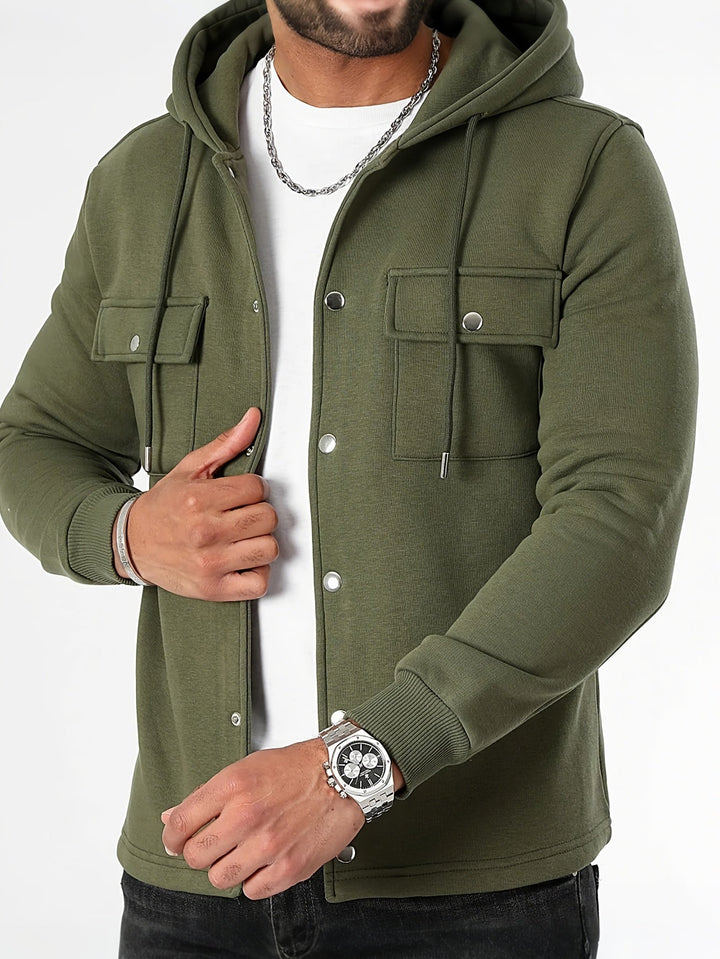 Men's Solid Knit Hoodie