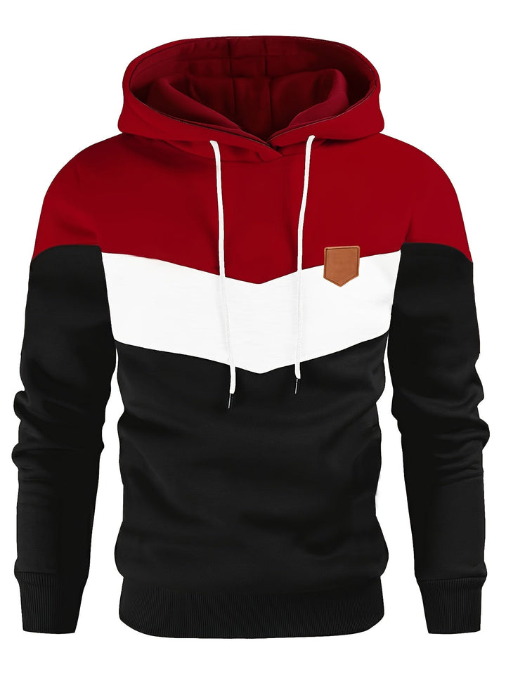 Men's Color Block Knit Hoodie