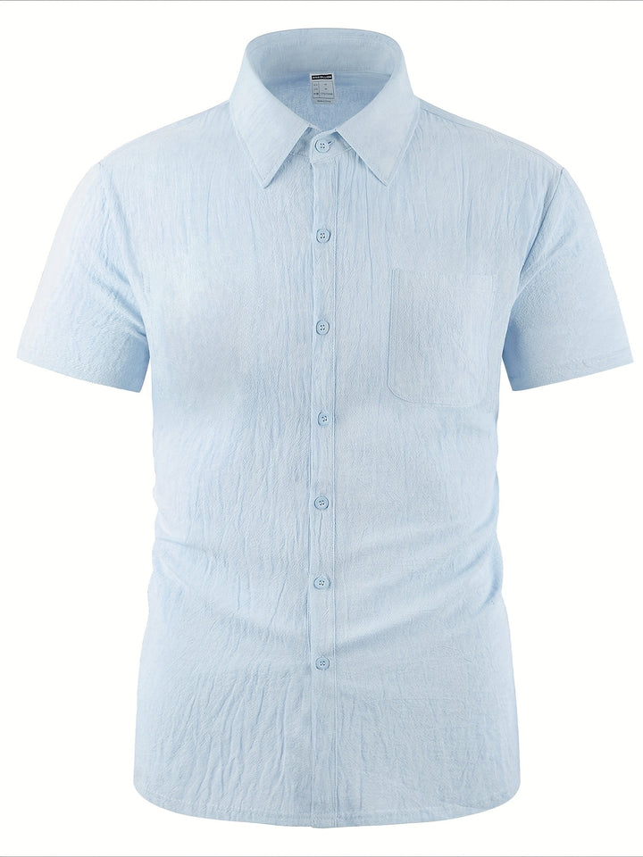 Men's Lapel Linen Shirt