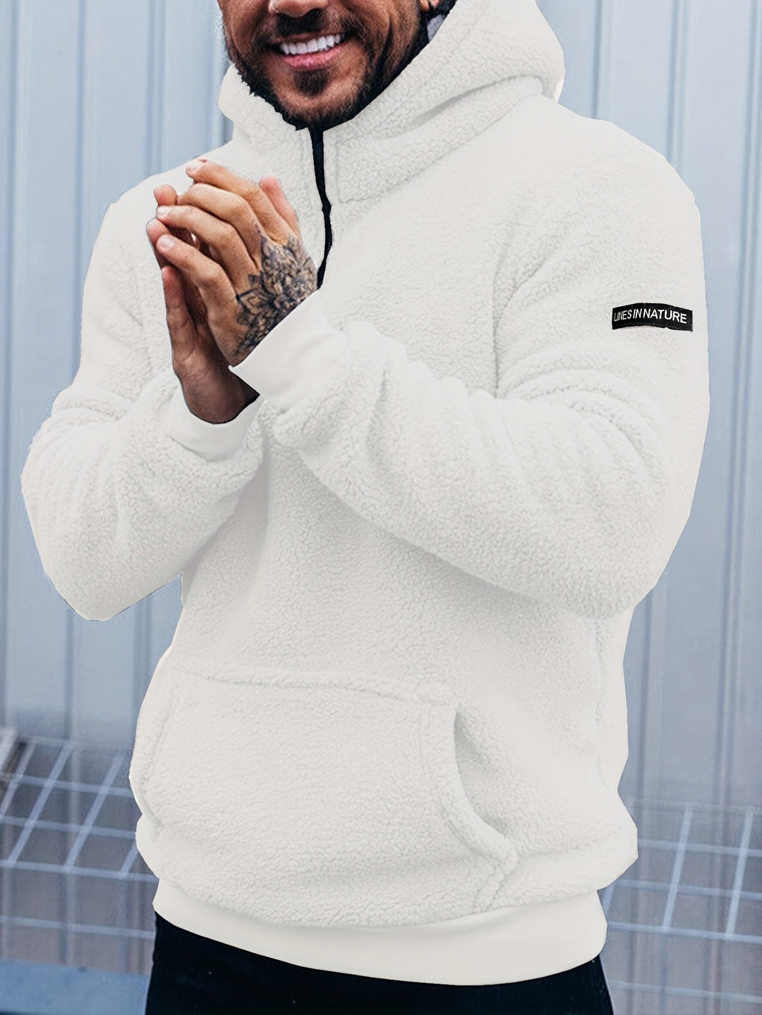 Men's Plush Hooded Zip Hoodie