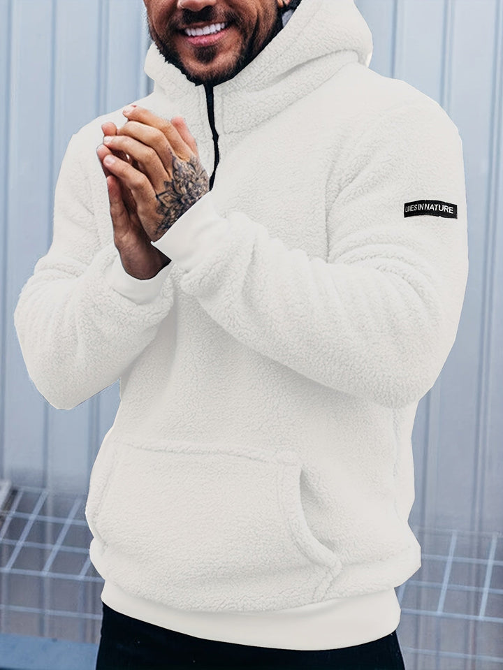 Men's Plush Hooded Zip Hoodie