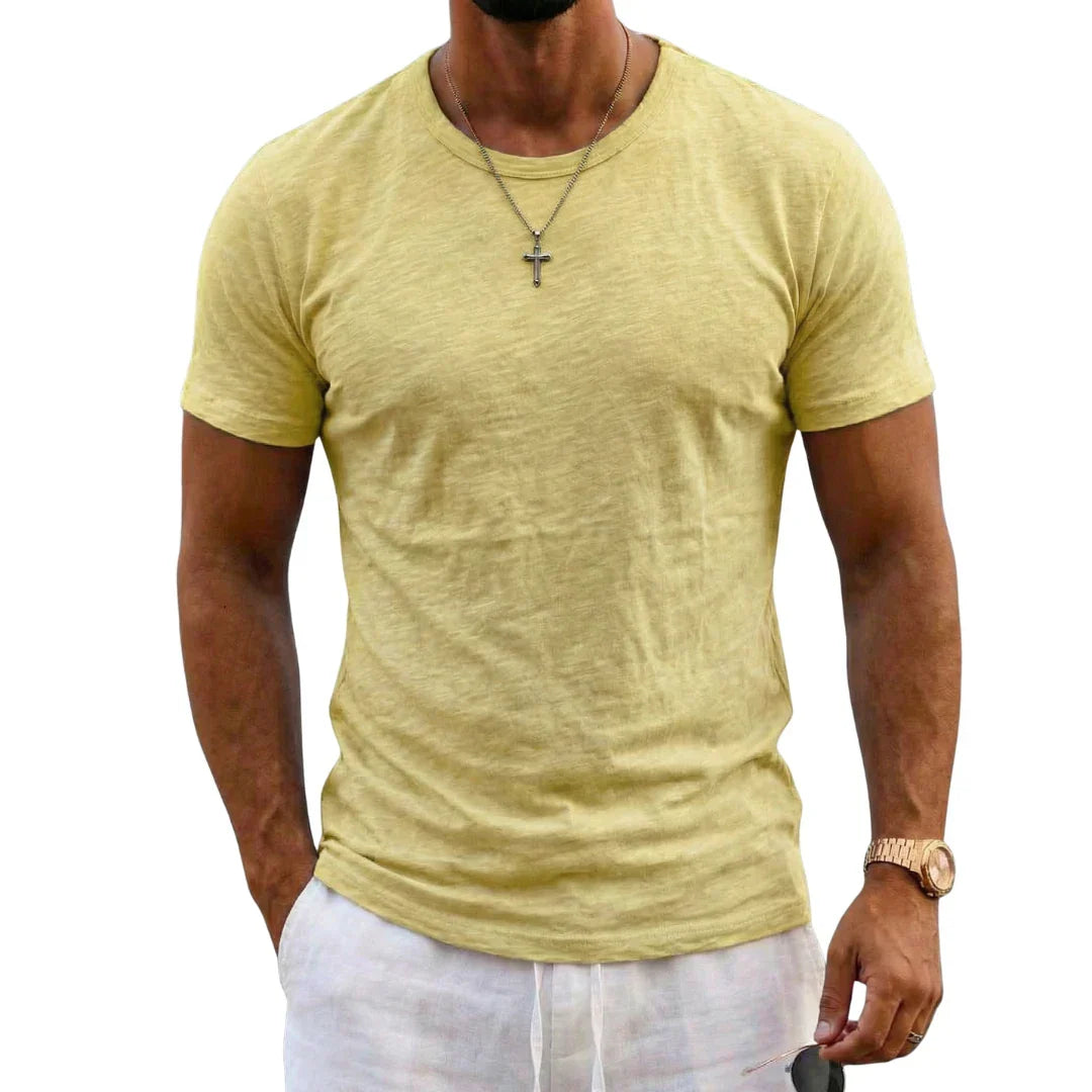 Men's Textured Cotton T-Shirt