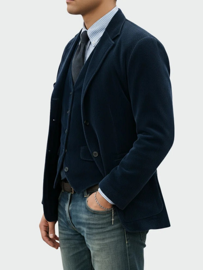 Men's Refined Corduroy Blazer Suit