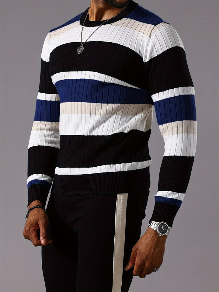 Men's Colorblock Rib-Knit Sweater