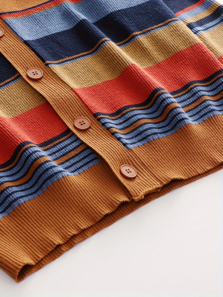Rensley | Classic Striped Knit Cardigan