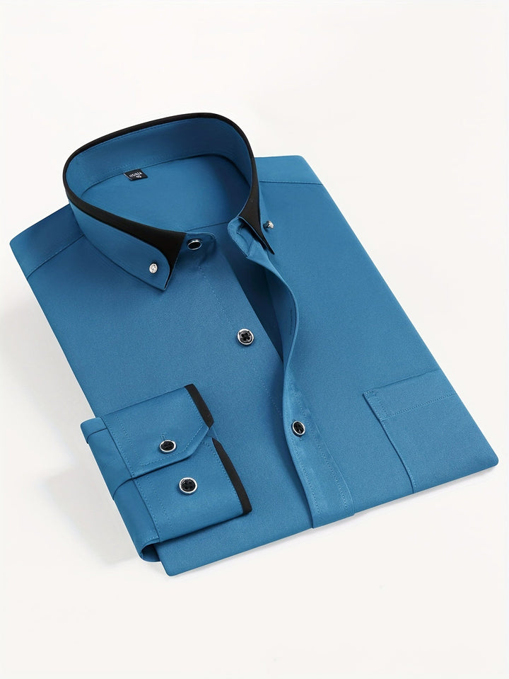 Men's Contrast Collar Shirt