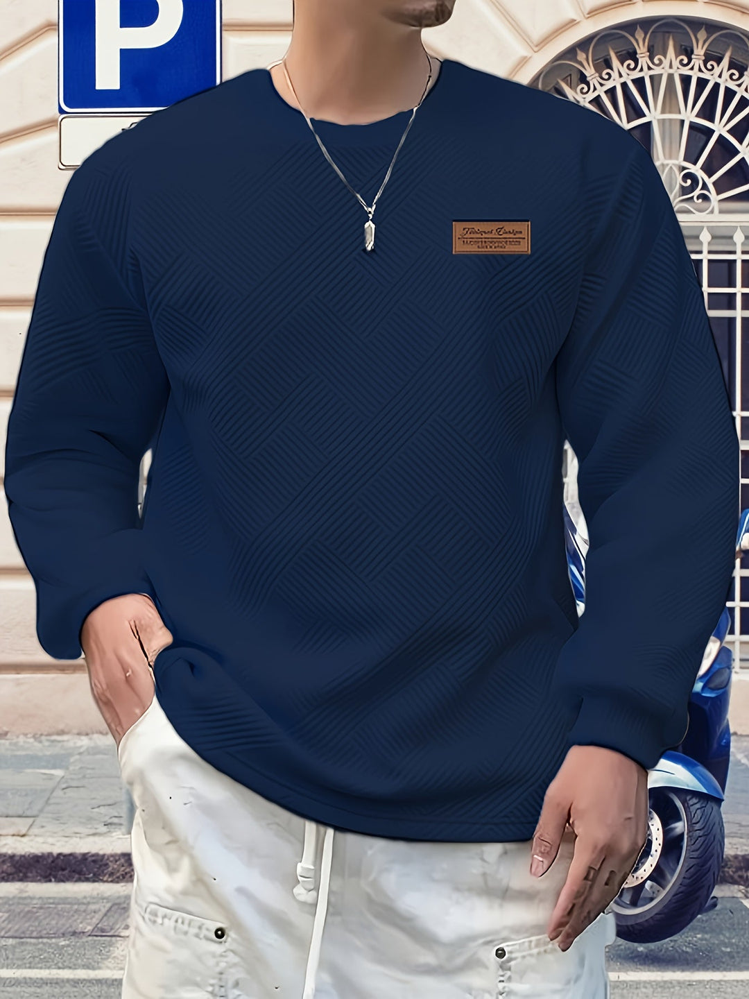 Men's Heavyweight Jacquard Sweatshirt
