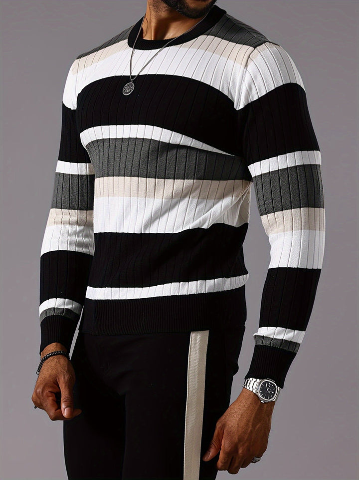 Men's Colorblock Rib-Knit Sweater