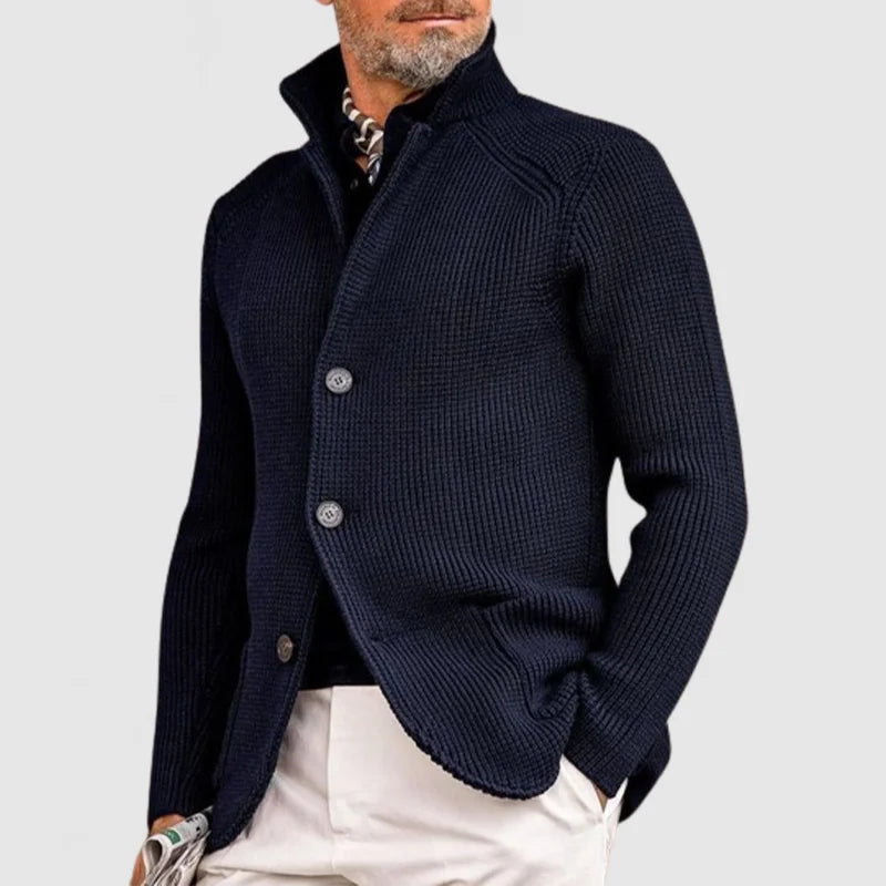 Men's Structured Knit Cardigan