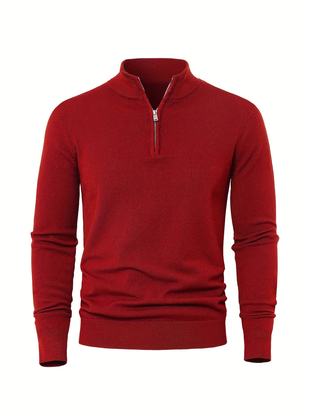 Men's High Neck Zip Sweater