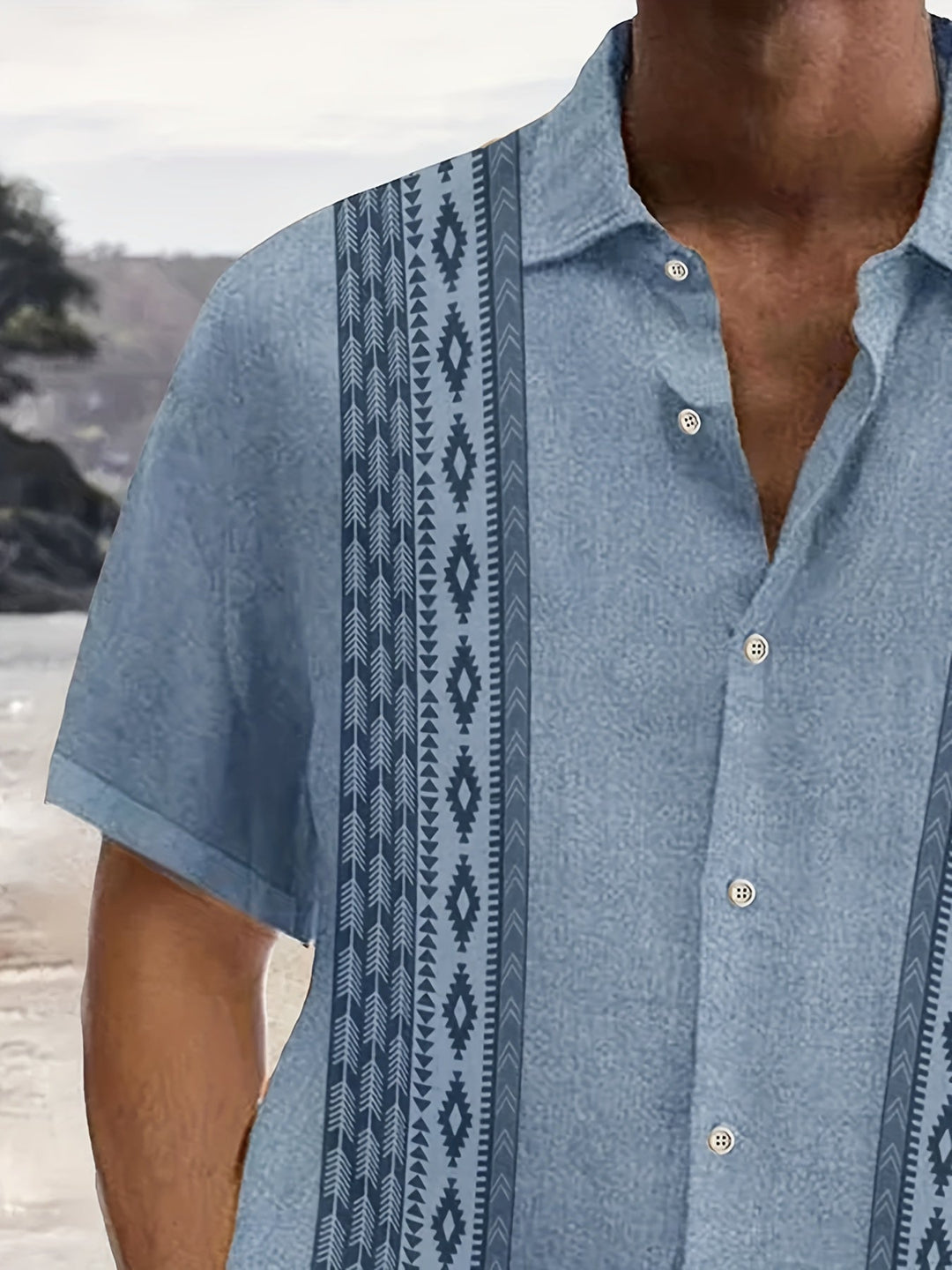 Men's Retro Print Shirt