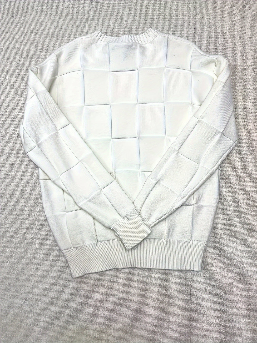 Sullivan | Textured Check Crewneck Sweater