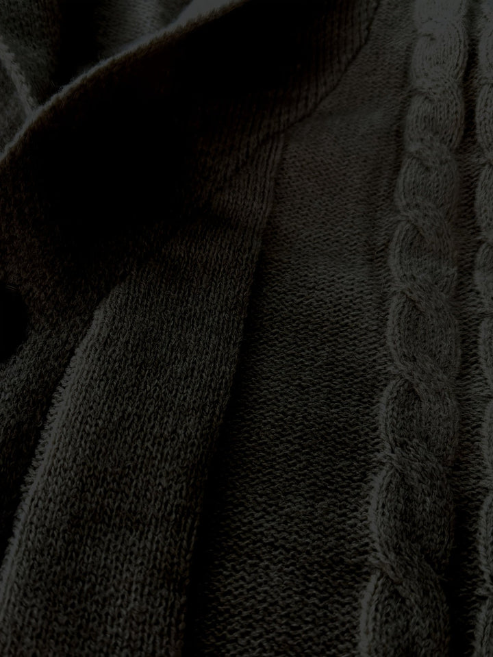 Men's Textured Knit Cardigan