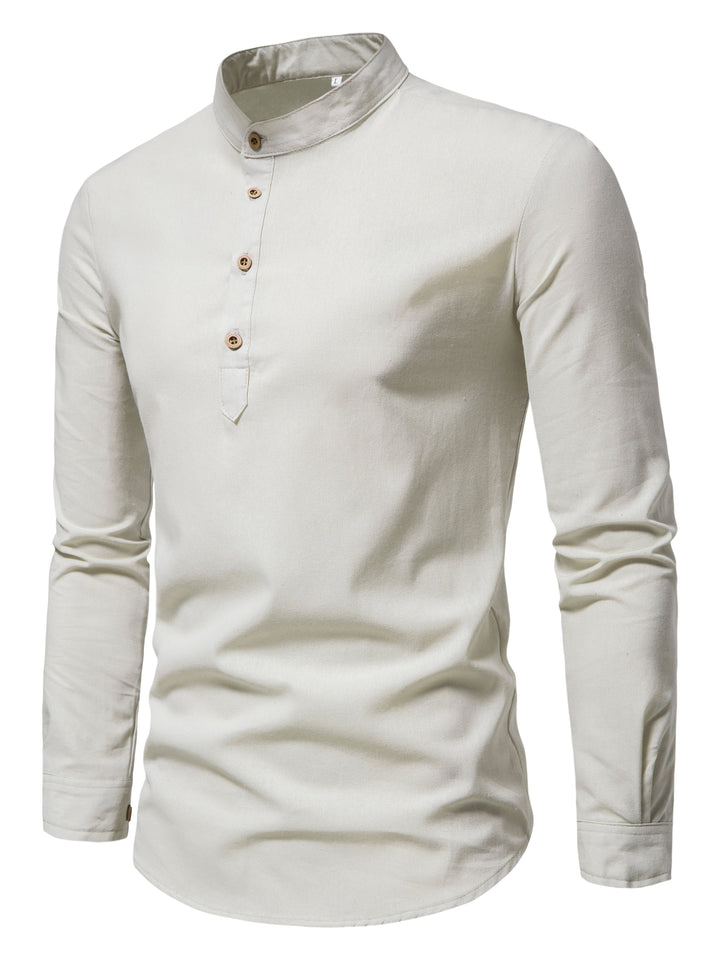 Men's Cotton Half Placket Shirt