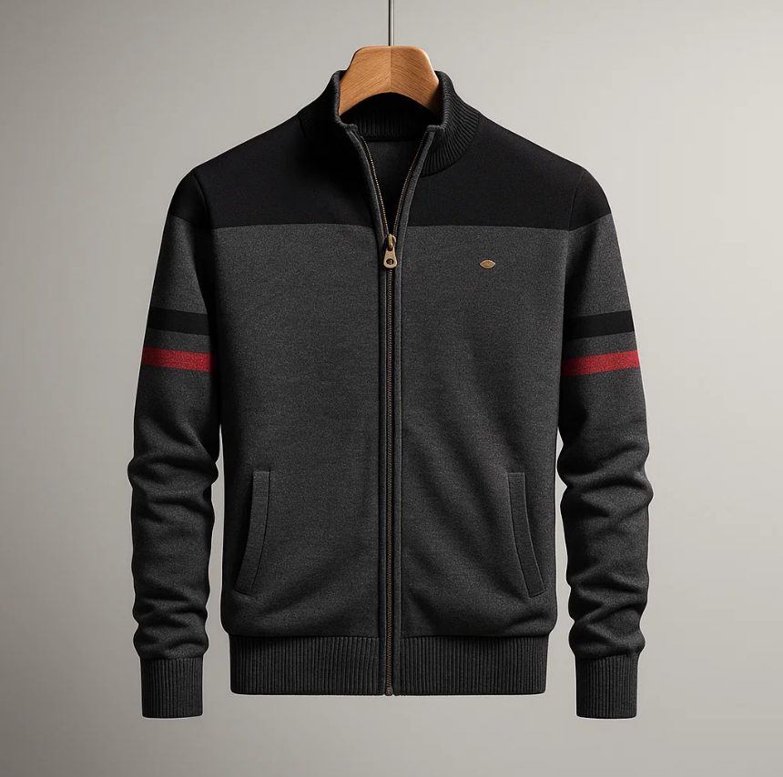 Men's Colorblock Hoodie with Zip