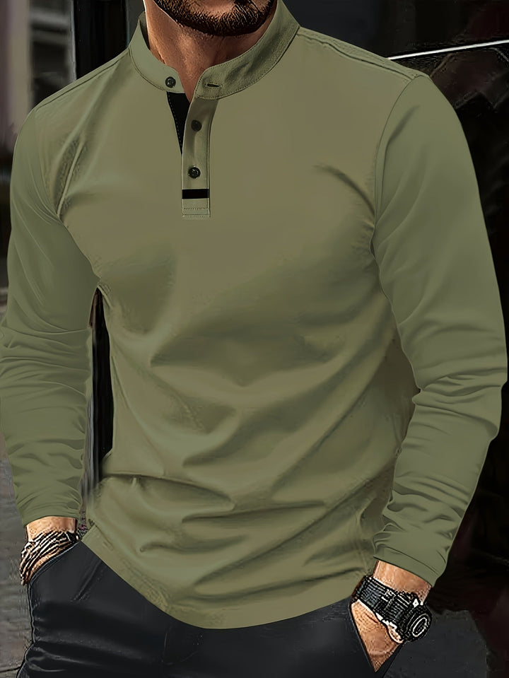 Men's Button-Up Polo Shirt