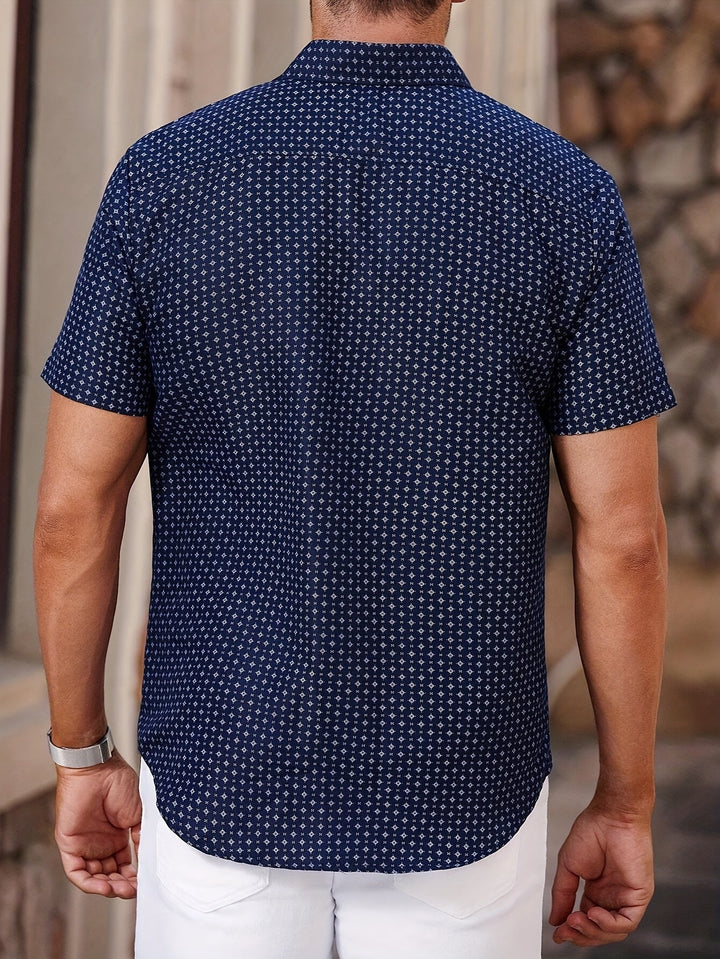 Men's Geometric Casual Shirt