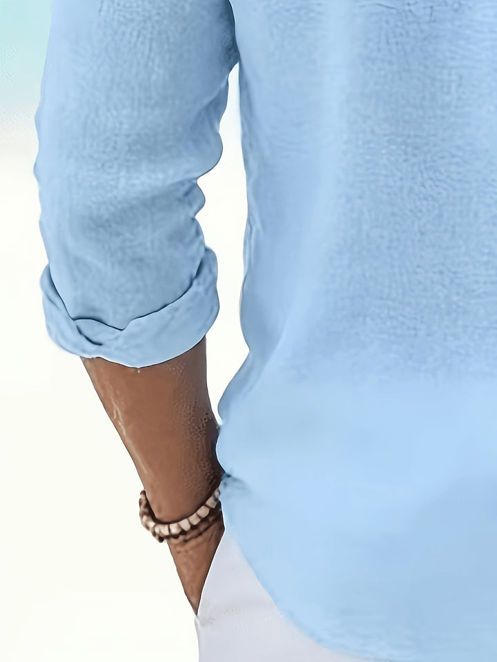 Men's Linen Blend Polo Shirt