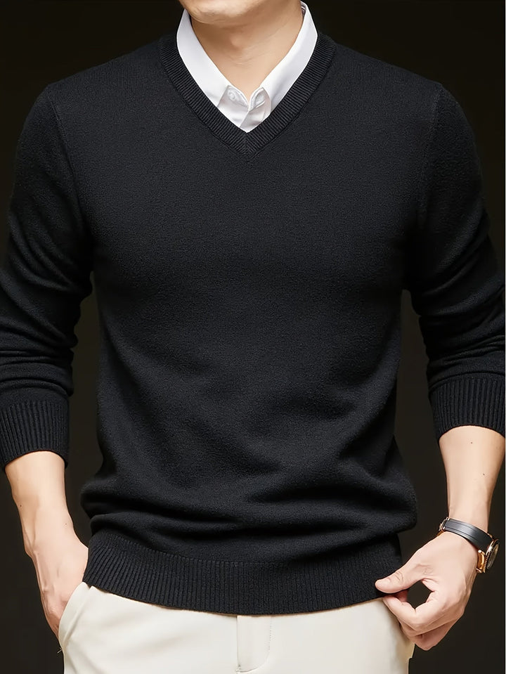 Men's Solid Rayon Sweater
