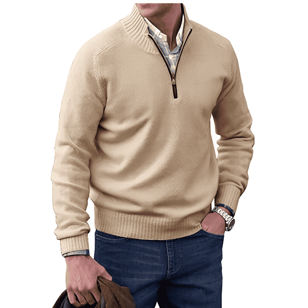 Men's Zippered Knit PUllover