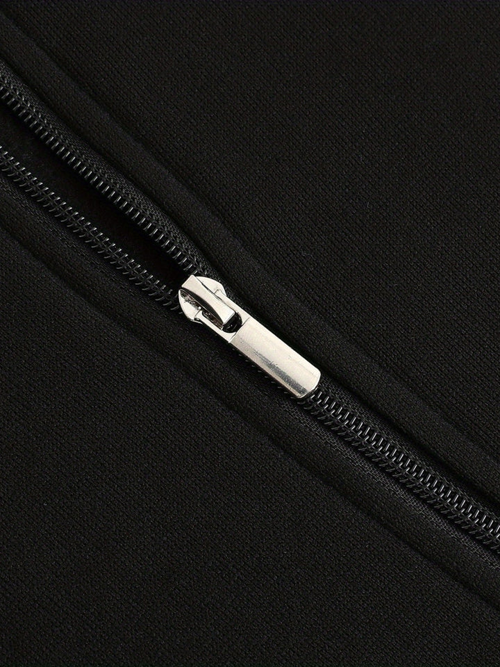 Men's High Neck Zip Hoodie