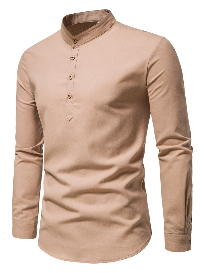 Men's Cotton Half Placket Shirt