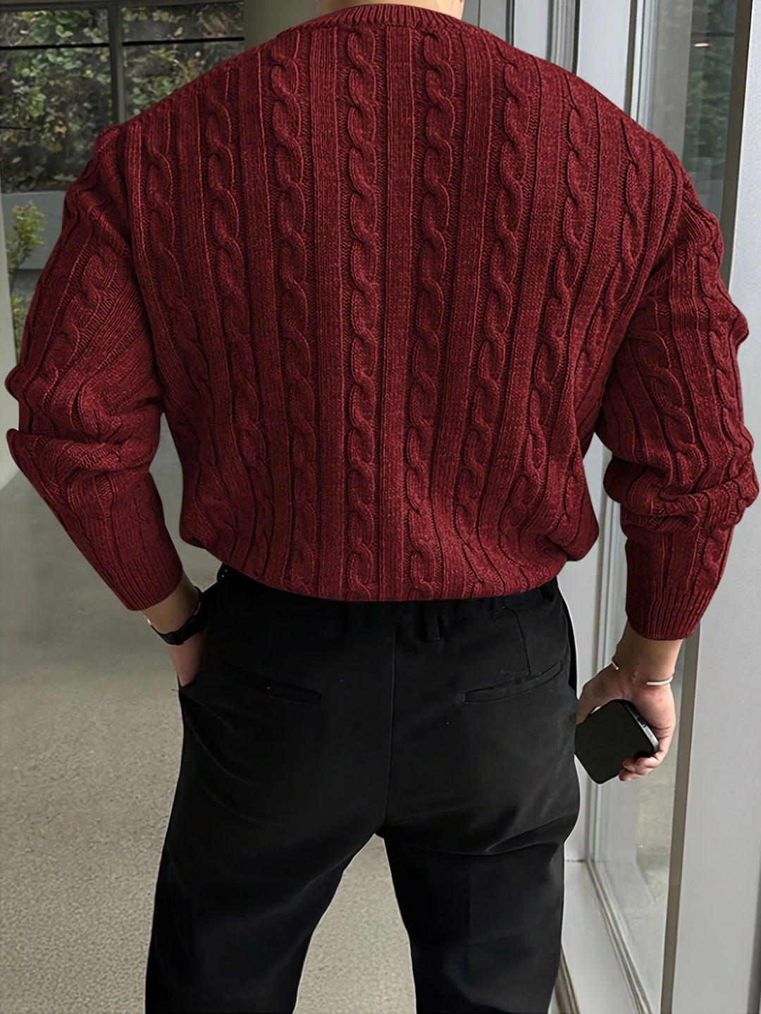 Men's Twisted Knit Sweater