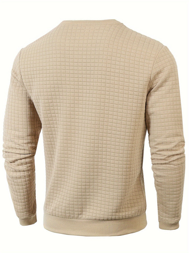 Men's Plaid Crew Neck Sweatshirt