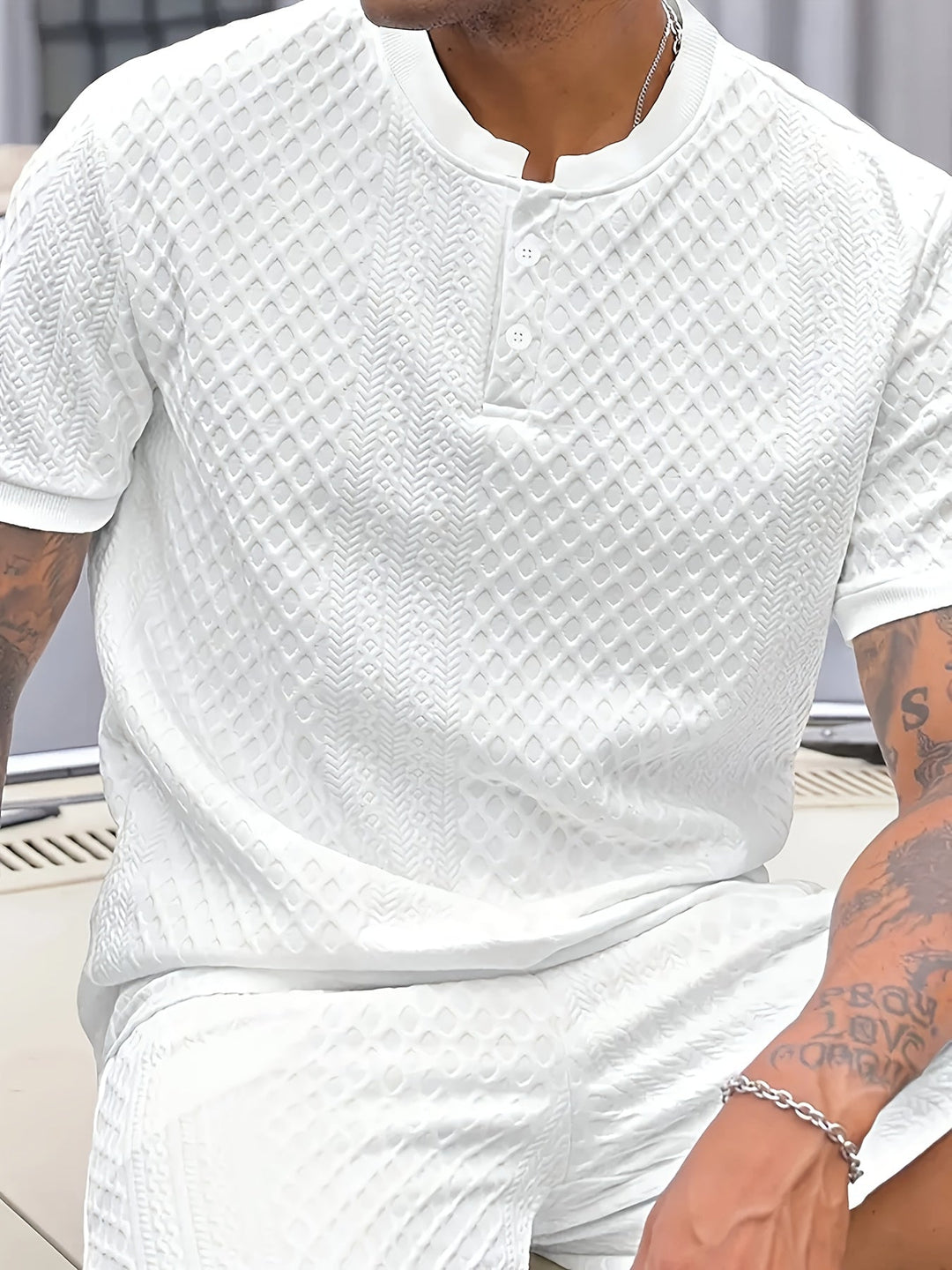 Men's Stand Collar Polo Shirt