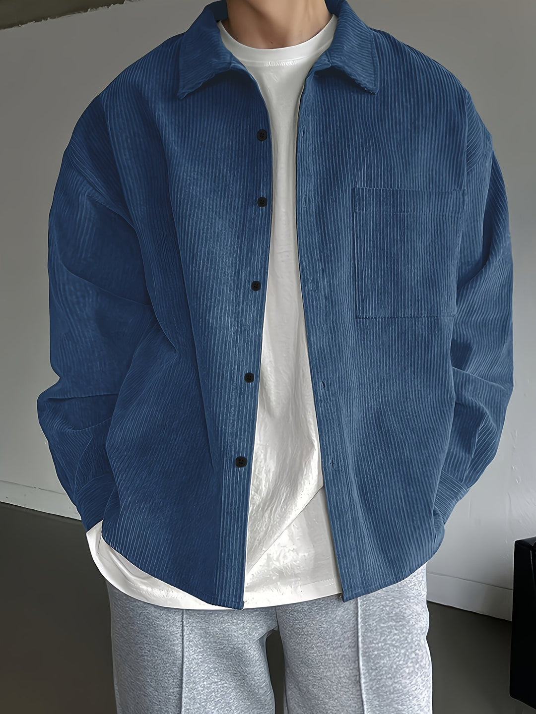 Men's Loose Lapel Shirt