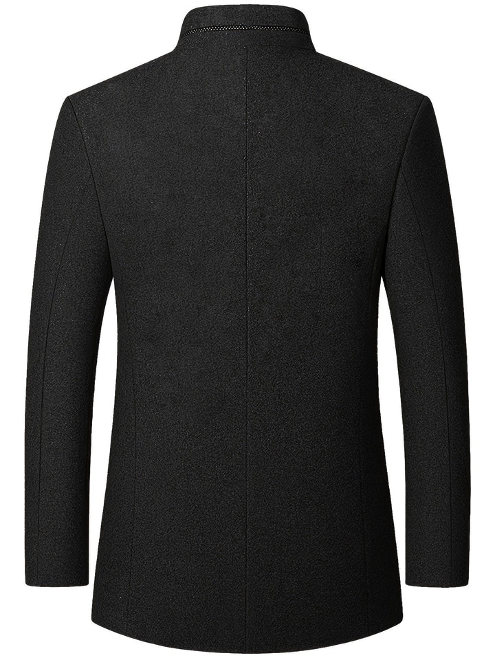 Men's Stand Collar Tweed Jacket